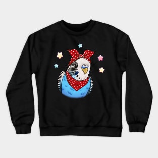 Feathers and Love: Budgie Mom's Parrot Passion Crewneck Sweatshirt